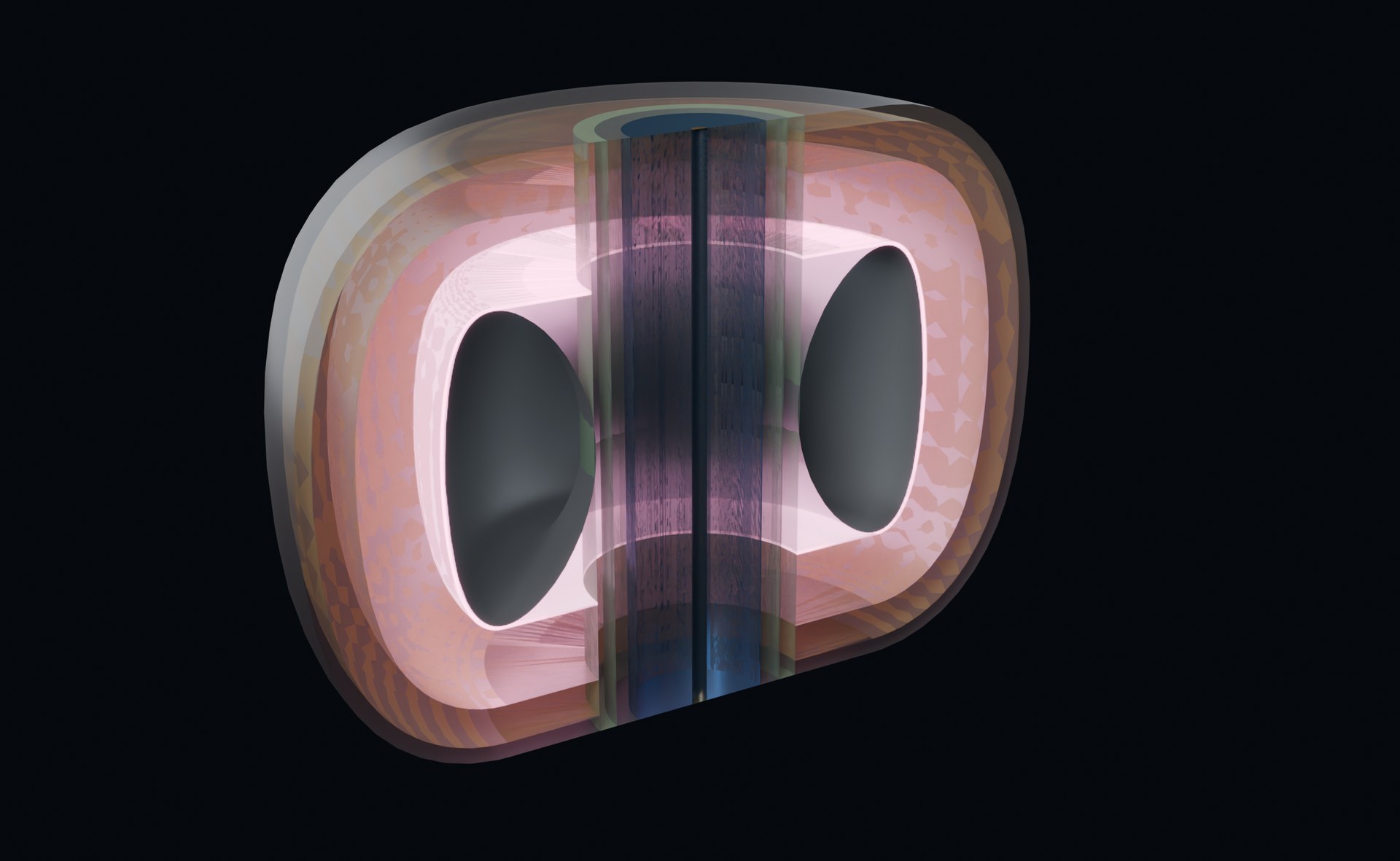 Breeder cutaway — Kronos Fusion Energy render, 